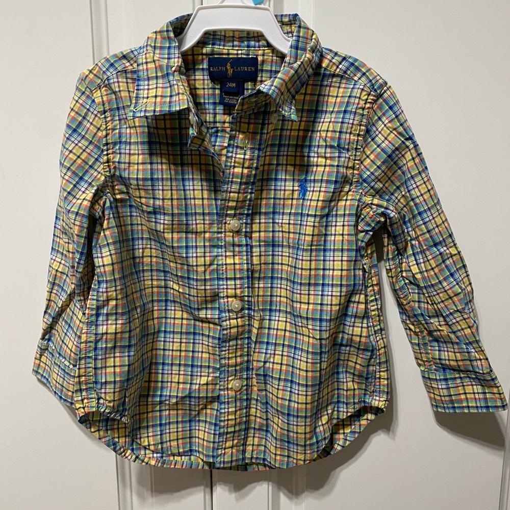 Ralph Lauren toddler Plaid Button Down 24M
